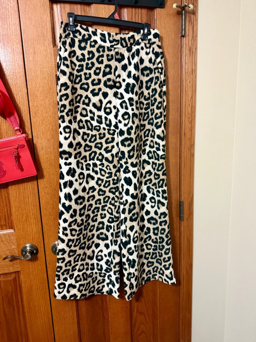 Banana Republic Wide Leg Leopard Dress Pants